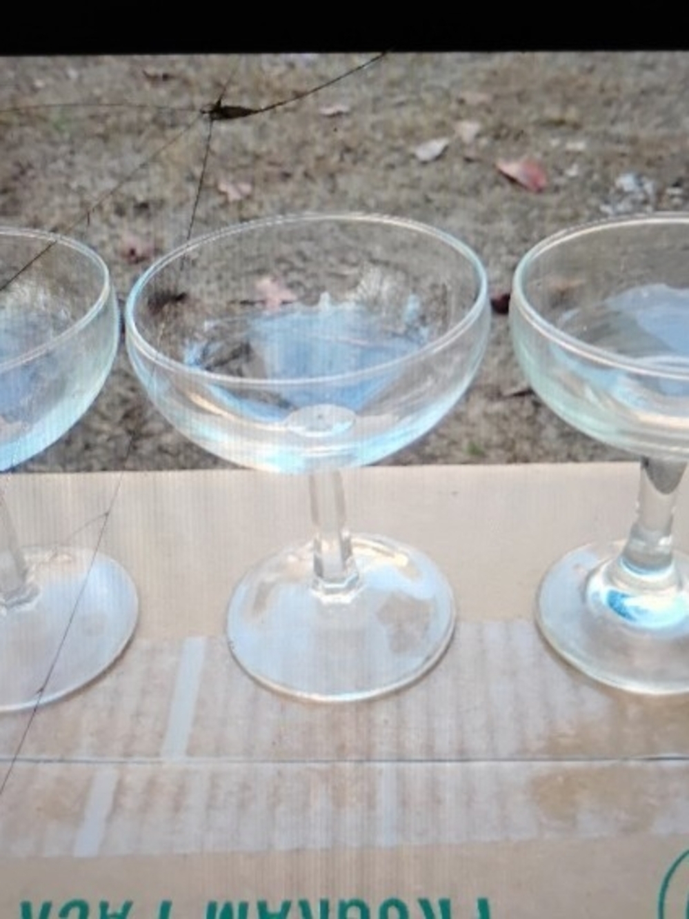 Elegant Clear Coupe Cocktail Glasses - Set of 3